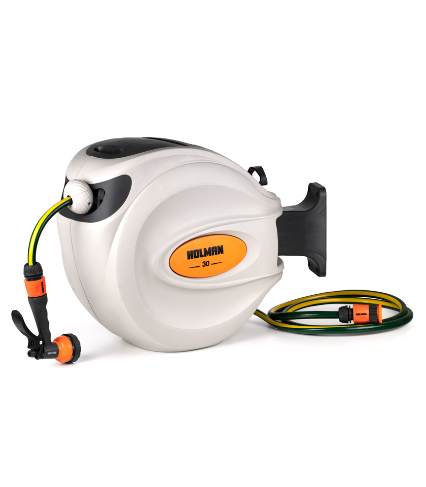 Basics Auto-Rewindable Wall-Mounted Reel with Hose 15M
