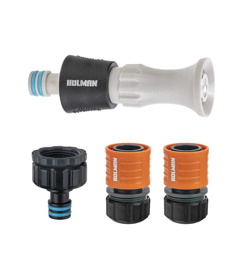 ⌀12mm Plastic Hi-Flow Nozzle & Connector Set - Holman Industries