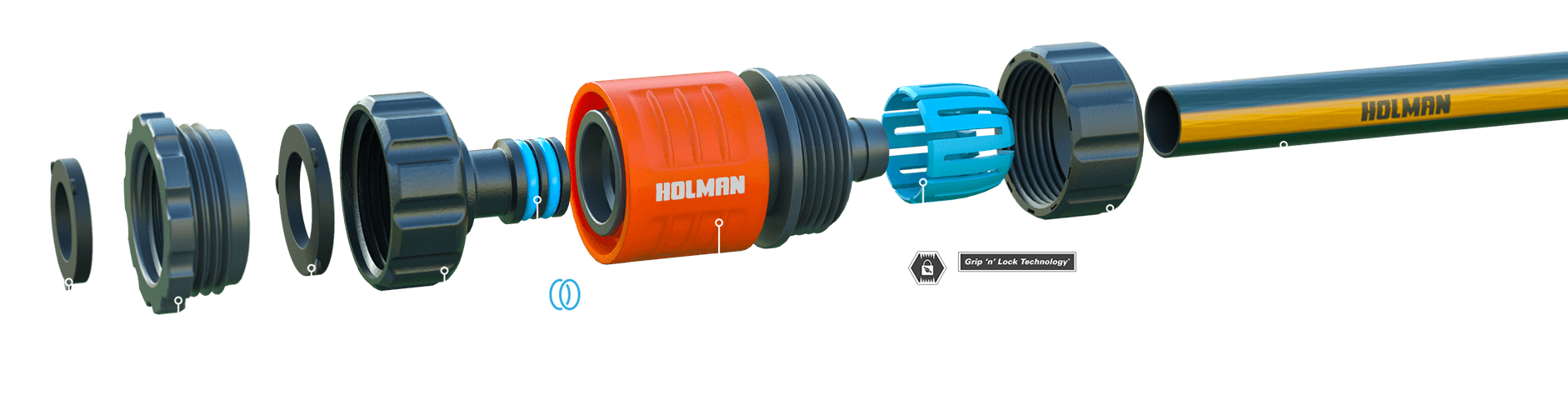 ⌀12mm Plastic Hi-Flow Adjustable Nozzle - Holman Industries